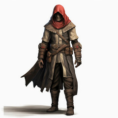 "Sleek Bandit: Full Body View"
 , Medieval Fantasy RPG Illustration