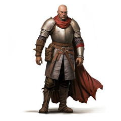 Obraz premium Solemn Guardian Standing Proud , Medieval Fantasy RPG Illustration