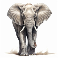 Fototapeta premium Realistic Elephant: Majestic Wonder , Medieval Fantasy RPG Illustration