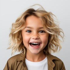Obraz na płótnie Canvas a child with blonde hair