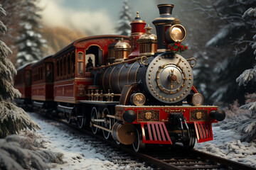 Naklejka premium old steam locomotive