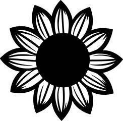 Flower - Minimalist and Flat Logo - Vector illustration