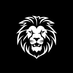 Lion | Black and White Vector illustration