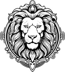 Obraz premium Lion - Minimalist and Flat Logo - Vector illustration