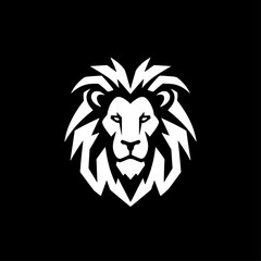 Lion | Black and White Vector illustration