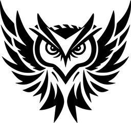 Owl - Minimalist and Flat Logo - Vector illustration