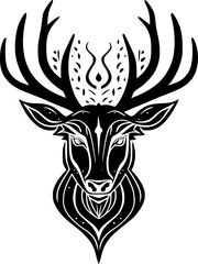 Reindeer - High Quality Vector Logo - Vector illustration ideal for T-shirt graphic