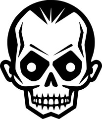 Skull - Minimalist and Flat Logo - Vector illustration