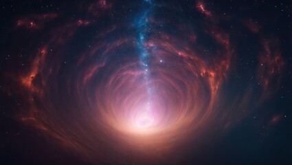 Obraz premium Inside a nebula tunnel. Stars in deep space