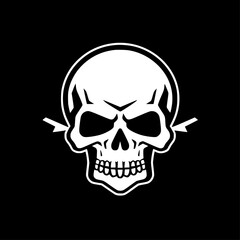 Skull | Minimalist and Simple Silhouette - Vector illustration