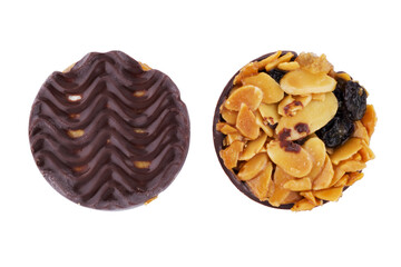 Fresh homemade chocolate almond cookies