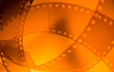 color background for cinema entertainment with film strip
