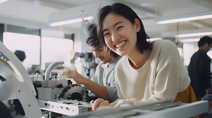 Obraz premium Industrial designers creating a new product prototype