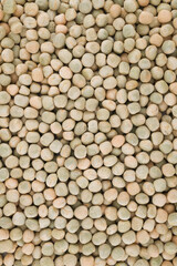 Dried  peas on isolated white background