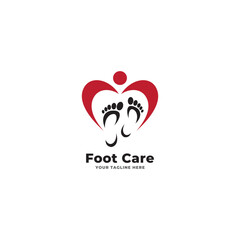 Foot care logo design template with modern creative