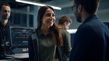 Obraz premium IT technicians upgrading cybersecurity measures