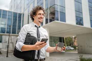 man businessman wear shirt use mobile phone smartphone sms messages