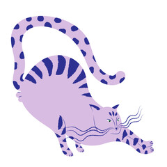 Cat in cartoon style