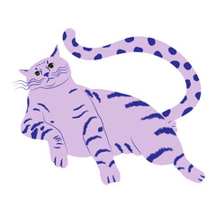 Cat in cartoon style