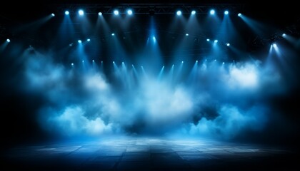 Smoke clouds atmosphere fog floor texture with spotlight. Perfect spotlight mist effect on isolated smoky background.