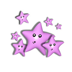 Obraz premium purple and white stars