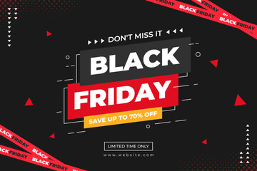 Black friday discount sale up to. Modern black friday sale banner with abstract background. Black friday promotion for social media, web banner, flyer or advertising
