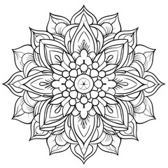 abstract floral ornament. Creative AI
