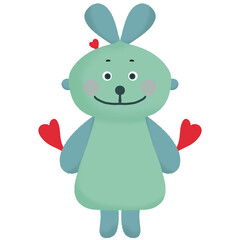 bunny with heart