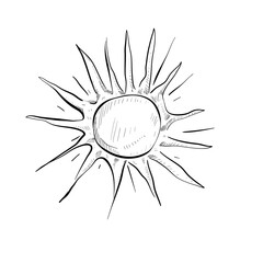 Sun handdrawn illustration