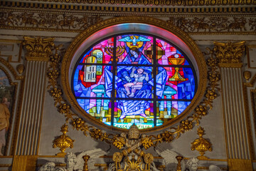 Fototapeta na wymiar stained glass window in church