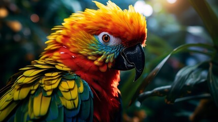 Obraz premium Feathers and Paradise. A Photographic Journey Among Exotic Birds. Generative AI