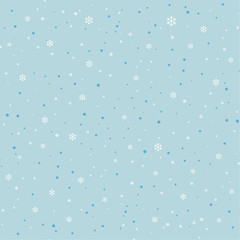Winter background with snowflakes. Vector illustration