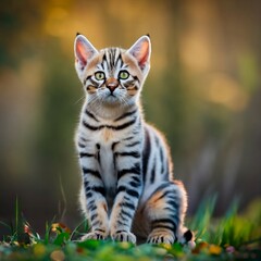 Naklejka premium This selection of high-quality cat photos captures the essence of comfort, love, and the irresistible charm of our beloved feline companions