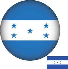  Honduras Flag Round Shape Illustration Vector 