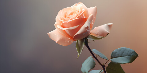 Beautiful rose on pink background. Graceful Bloom ,Beautiful Rose Set Against a Pink Background. - obrazy, fototapety, plakaty