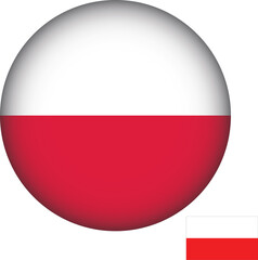  Poland Flag Round Shape