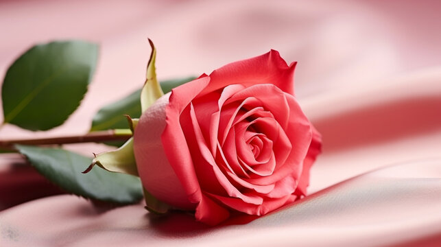 pink rose on black HD 8K wallpaper Stock Photographic Image 