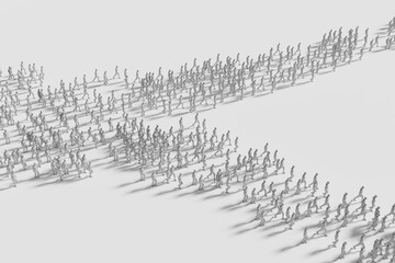 二極化してゆく人々の群れ
