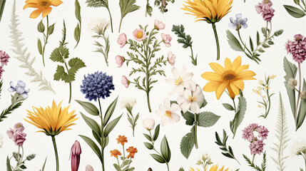 seamless floral pattern HD 8K wallpaper Stock Photographic Image 