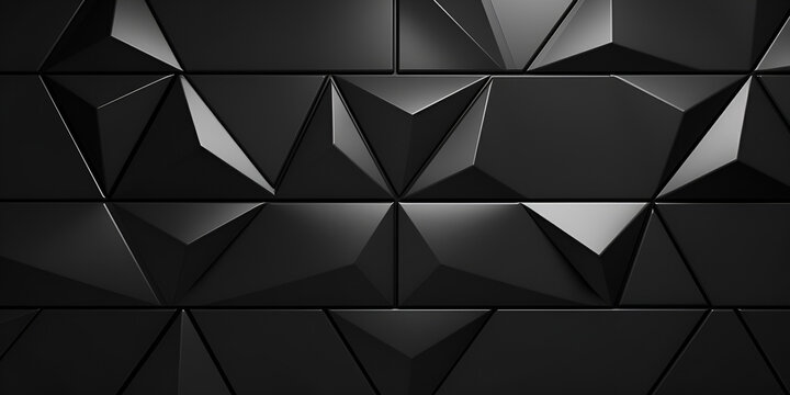  Abstract black hexagon aperture blade technology background 3d render Digital Innovation and Hexagonal Structures. AI Generative