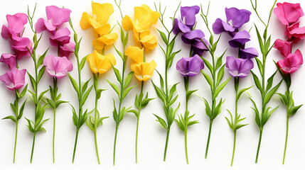 spring flowers border HD 8K wallpaper Stock Photographic Image 