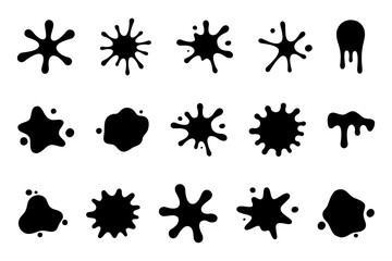 set of black ink blots