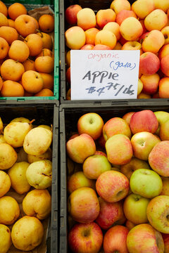 Apples, pears and oranges  in the market