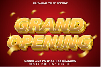 Fototapeta premium Grand Opening Text Effect Modern Style