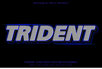 Trident Editable Text Effect Modern Style