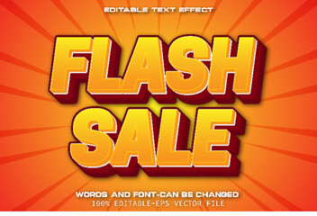 Flash Sale Editable Text Effect Cartoon Style