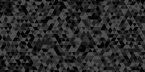 Abstract black wall grid wallpaper and black chain rough backdrop background. Abstract geometric pattern gray and black Polygon Mosaic triangle Background, business and corporate background.