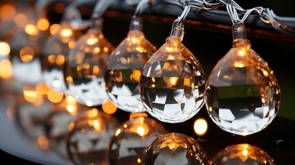 A Close-Up Of Silver And White Christmas Lights ,Bright Background, Background Hd - obrazy, fototapety, plakaty