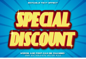 Special Discount Editable Text Effect Cartoon Style