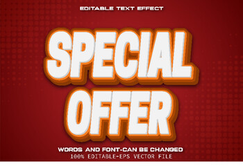 Special Offer Editable Text Effect Cartoon Style